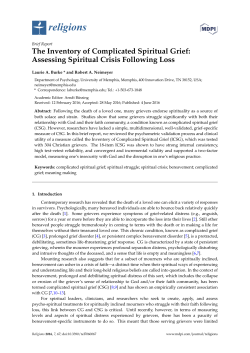The Inventory of Complicated Spiritual Grief: Assessing