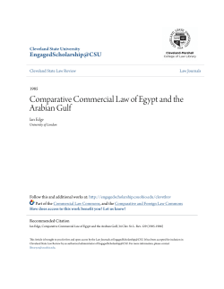 Comparative Commercial Law of Egypt and the Arabian Gulf