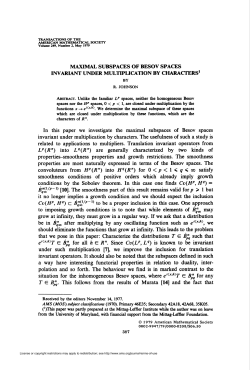 maximal subspaces of besov spaces invariant under multiplication