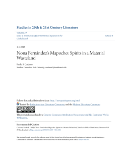 Nona Fern&aacute;ndez`s Mapocho: Spirits in a