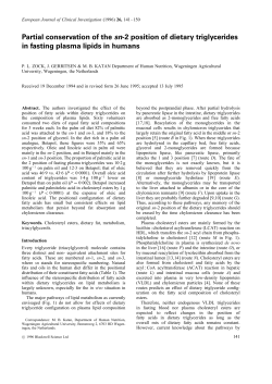 Partial conservation of the sn-2 position of dietary triglycerides in