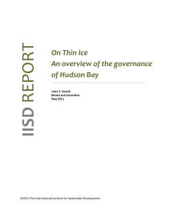 On Thin Ice - The Hudson Bay Consortium