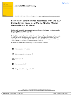 Patterns of coral damage associated with the 2004 Indian Ocean