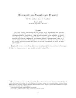Heterogeneity and Unemployment Dynamics
