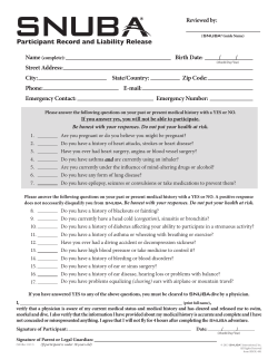 Participant Record and Liability Release