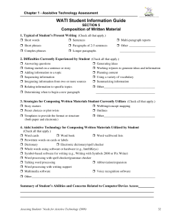 Composition of Written Material