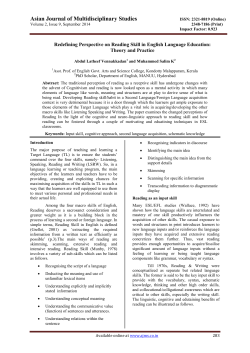Asian Journal of Multidisciplinary Studies