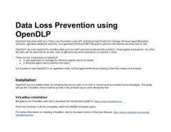 Data Loss Prevention using OpenDLP
