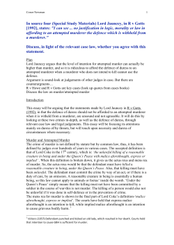 Duress and attempted murder