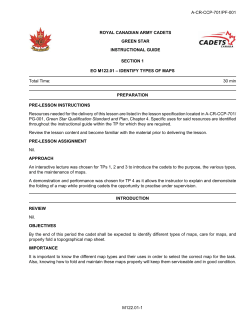 PO 122 – Navigation - 2677 Pembroke Army Cadets