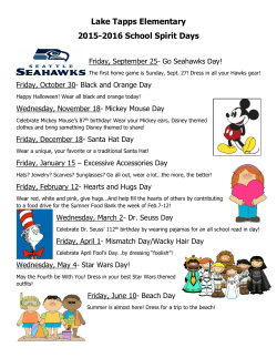 Lake Tapps Elementary 2015-2016 School Spirit Days