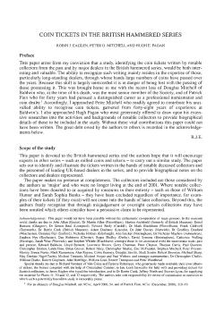 coin tickets in the british hammered series