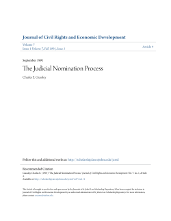 The Judicial Nomination Process - St. John`s Law Scholarship