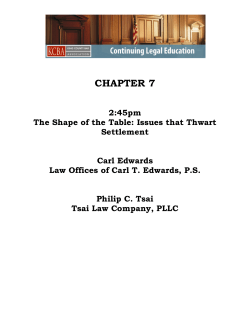 Shape of the Table - King County Bar Association