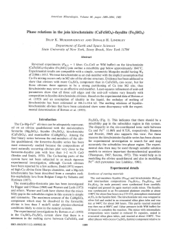Phase relations in the join kirschsteinite (CaFeSiOa)