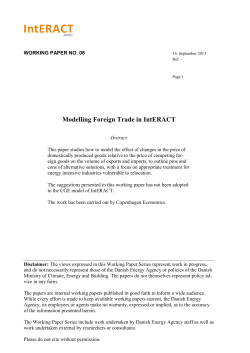Modelling Foreign Trade in IntERACT