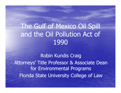 The Gulf of Mexico Oil Spill and the Oil Pollution Act of 1990