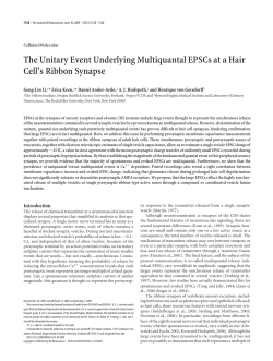 The Unitary Event Underlying Multiquantal EPSCs at a Hair Cell`s