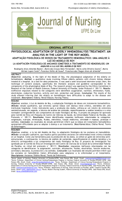 physiological adaptation of elderly inhemodialysis treatment