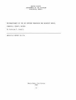 united states department of the interior geological survey