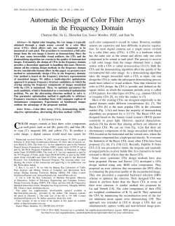 Automatic Design of Color Filter Arrays in the Frequency Domain