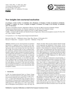 New insights into nocturnal nucleation