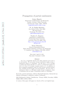 Propagation of partial randomness
