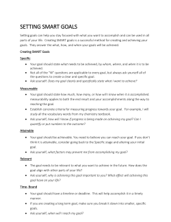 setting smart goals - Tutor Iowa