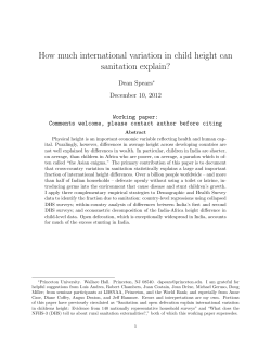 How much international variation in child height can sanitation explain