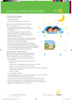 songs, rhymes and stories