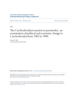 The Czechoslovakian reaction to perestroika