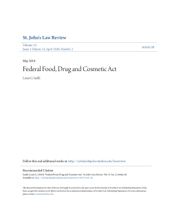 Federal Food, Drug and Cosmetic Act