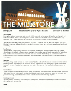 Spring 2014 Cleisthenes Chapter of Alpha Rho Chi University of