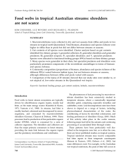 Food webs in tropical Australian streams: shredders are not