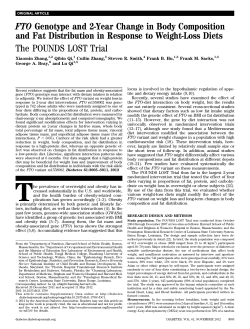 The POUNDS LOST Trial - American Diabetes Association