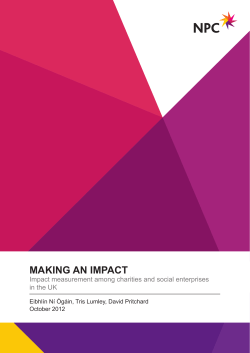 making an impact - New Philanthropy Capital