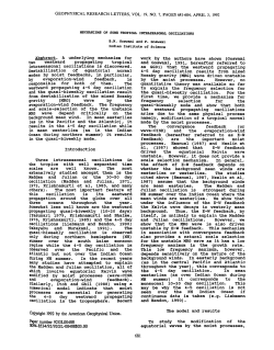 mechanisms of some tropical intraseasonal oscillations