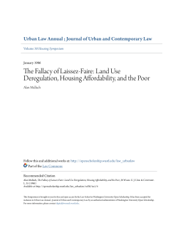The Fallacy of Laissez-Faire: Land Use Deregulation, Housing