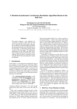 A Mention-Synchronous Coreference Resolution