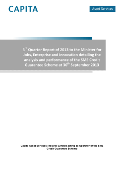3 Quarter Report of 2013 to the Minister for Jobs, Enterprise and