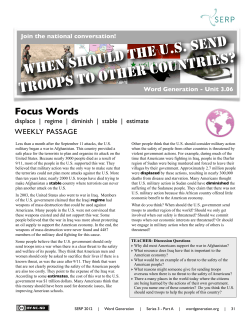 WHEN SHOULD THE U.S. SEND TROOPS TO OTHER COUNTRIES?