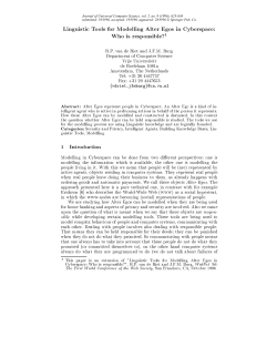 Linguistic Tools for Modelling Alter Egos in Cyberspace: Who is