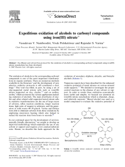 Expeditious oxidation of alcohols to carbonyl compounds using iron