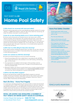 Home pool Safety - Royal Life Saving