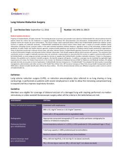 Lung Volume Reduction Surgery