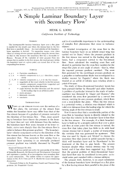 A Simple Laminar Boundary I---Iayer with Secondary Flow*