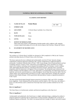 Classification Report prepared by the National Trust