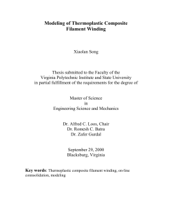 Modeling of Thermoplastic Composite Filament Winding