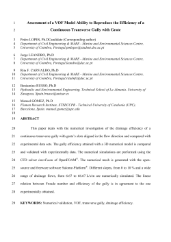 Assessment of a VOF Model Ability to Reproduce the