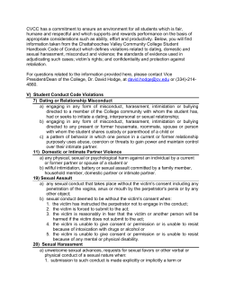Sexual Misconduct Information - Chattahoochee Valley Community